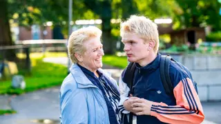 Miranda met haar zoon Marijn